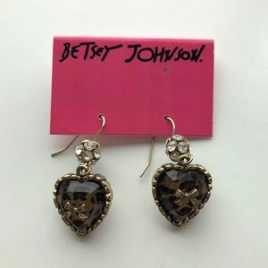 Betsey Johnson leopard earrings